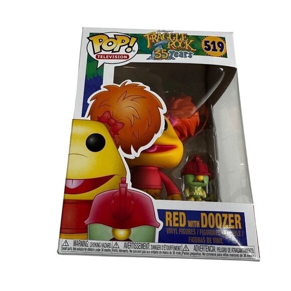 Funko Pop! Fraggle Rock Flocked Red W/ Doozer #519 35th Anniversary RARE HTF - Picture 1 of 10
